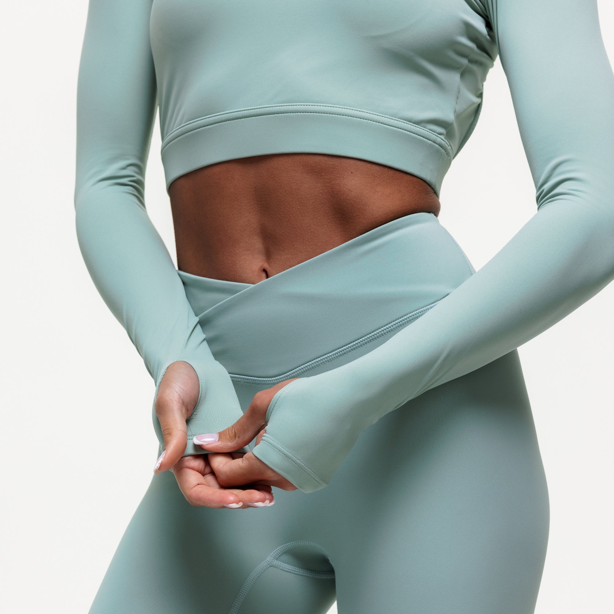 Karma Long Sleeve Crop Top - Seamoss