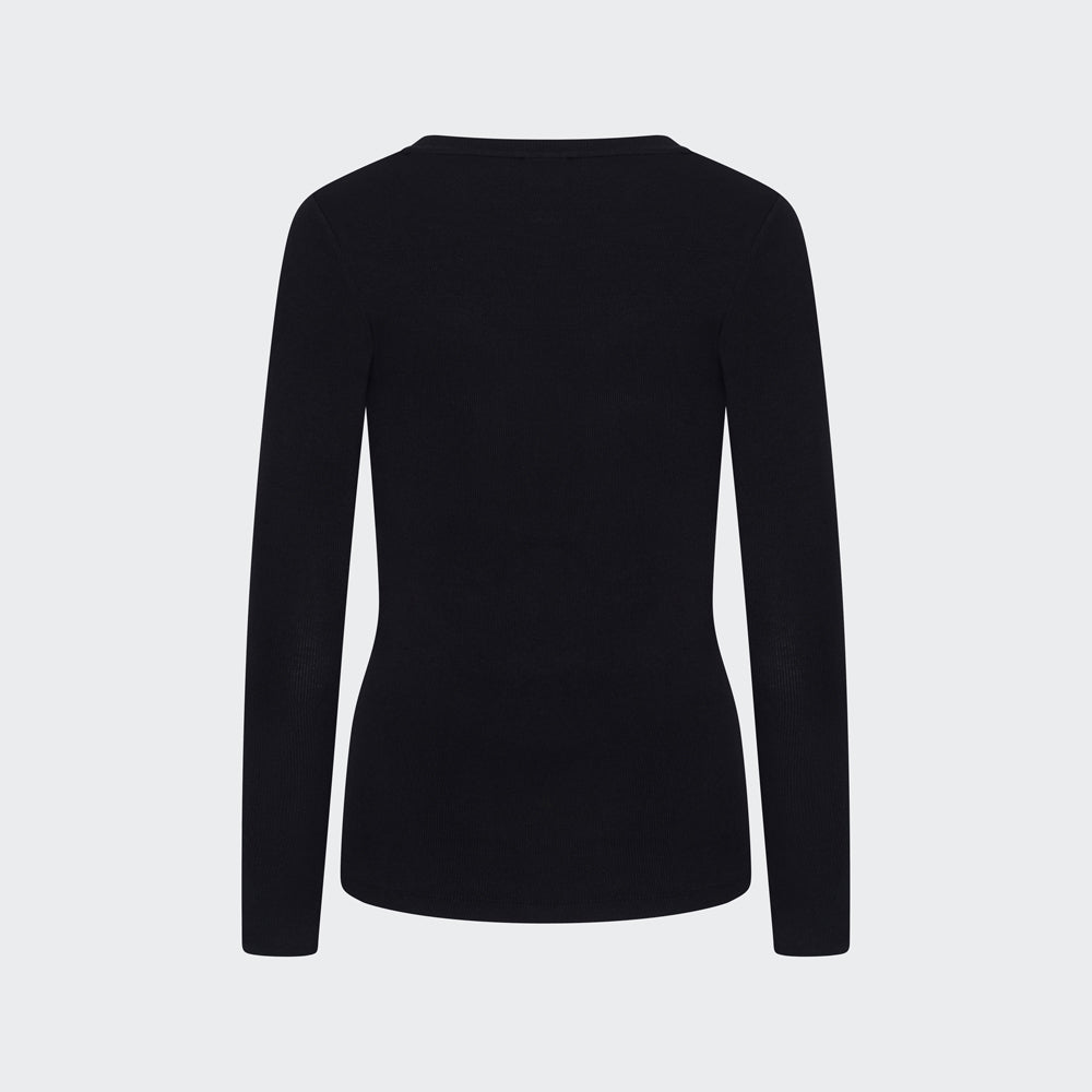 Long Sleeve Workout Tee - Black Onyx