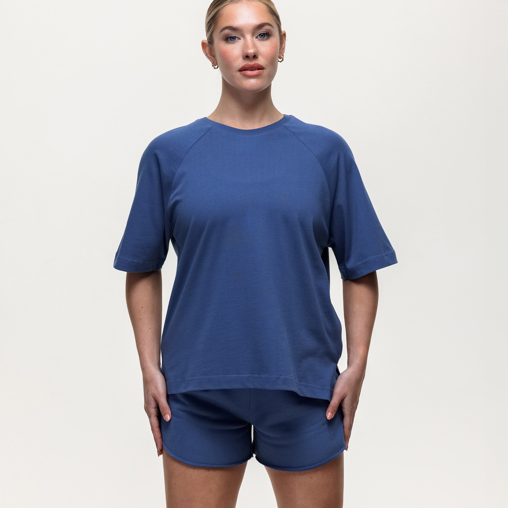 Laid Back Over Sized Tee - Vintage Indigo