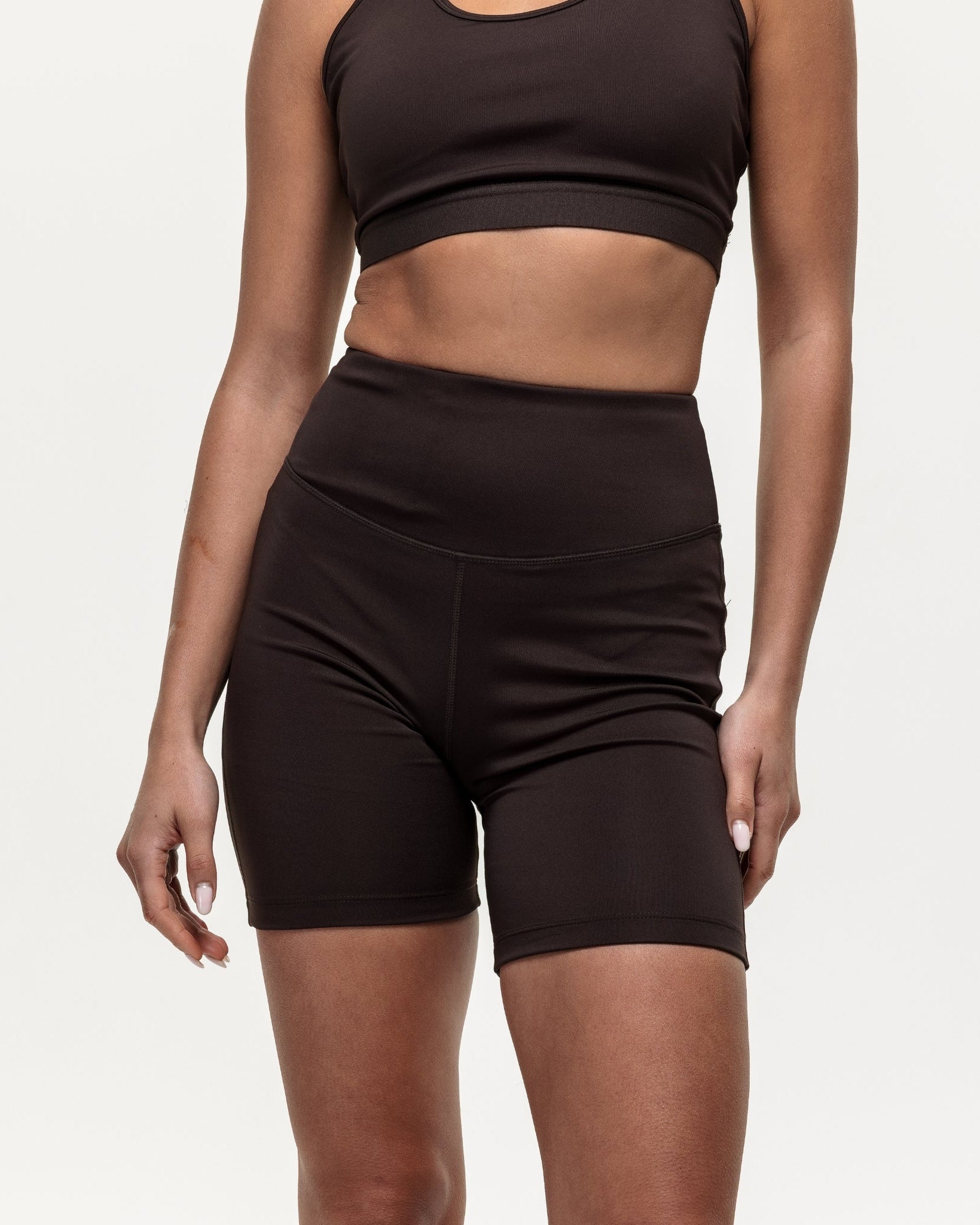 Motion High Rise Biker Shorts - Cocoa