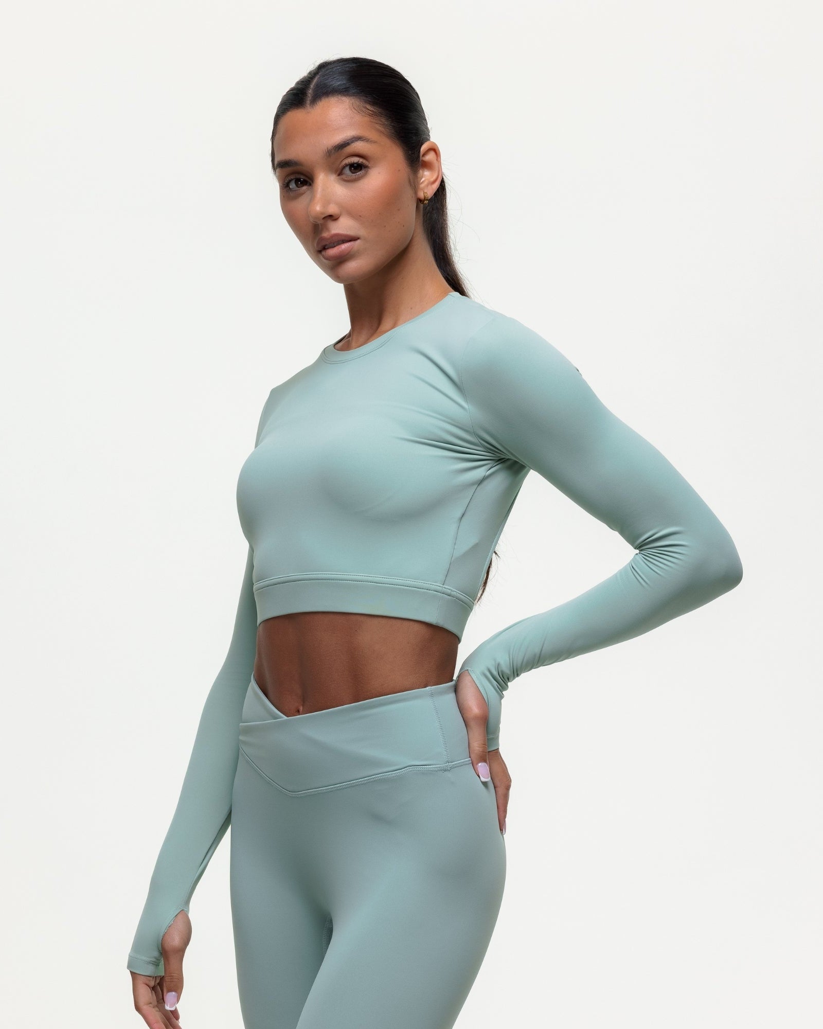 Karma Long Sleeve Crop Top - Seamoss