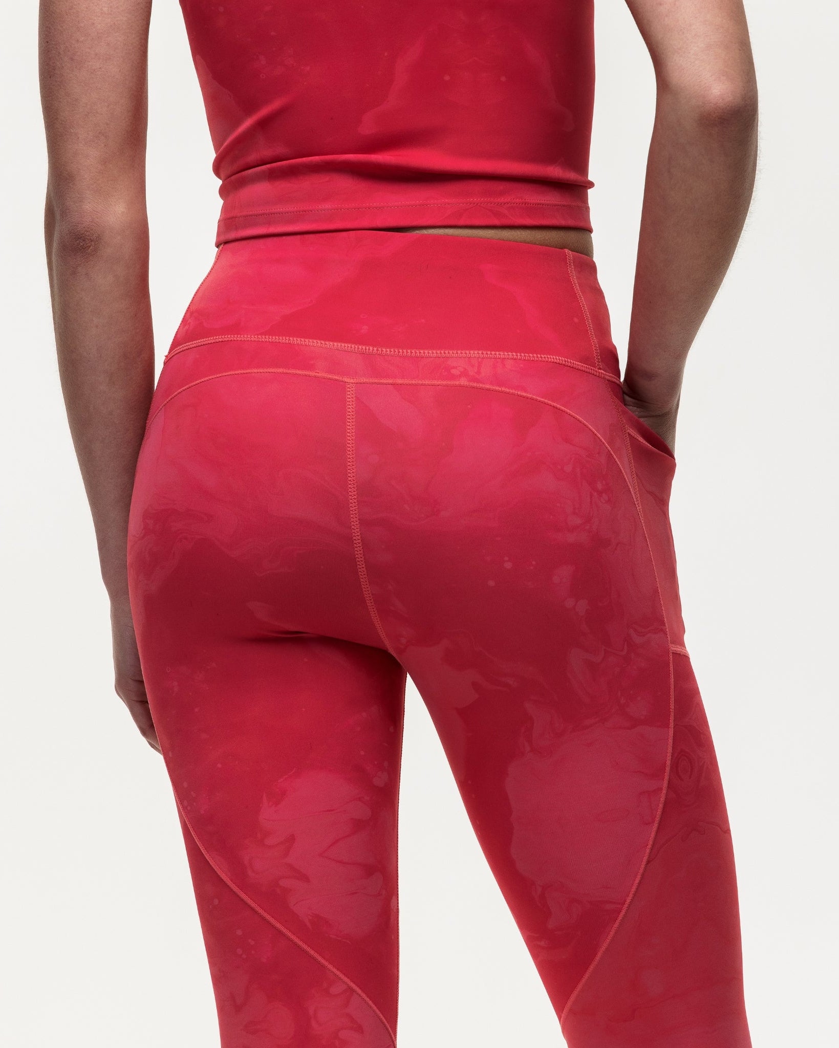 Power 7/8 Training Leggings - Coral Marble