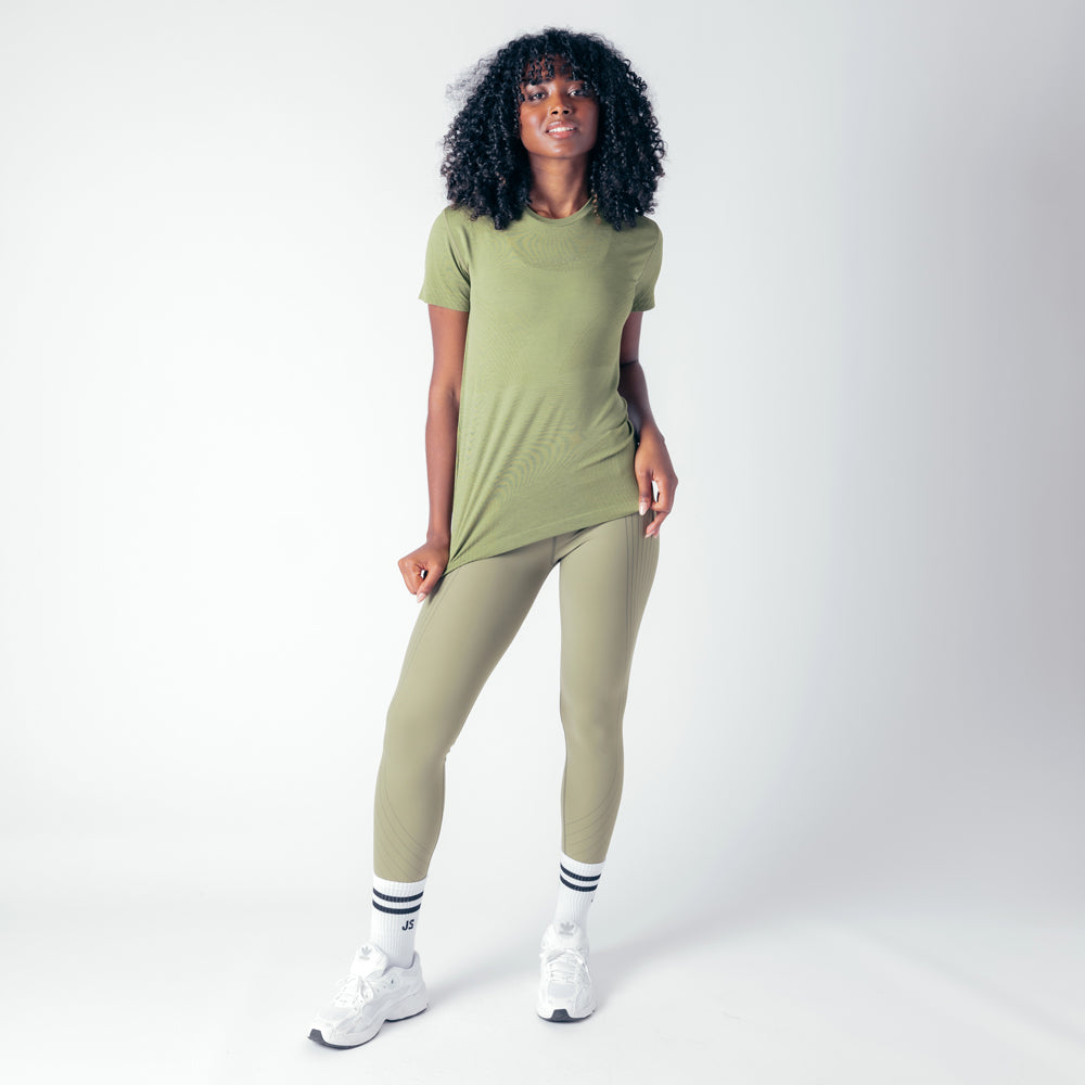 Agility Workout Leggings - Military Green