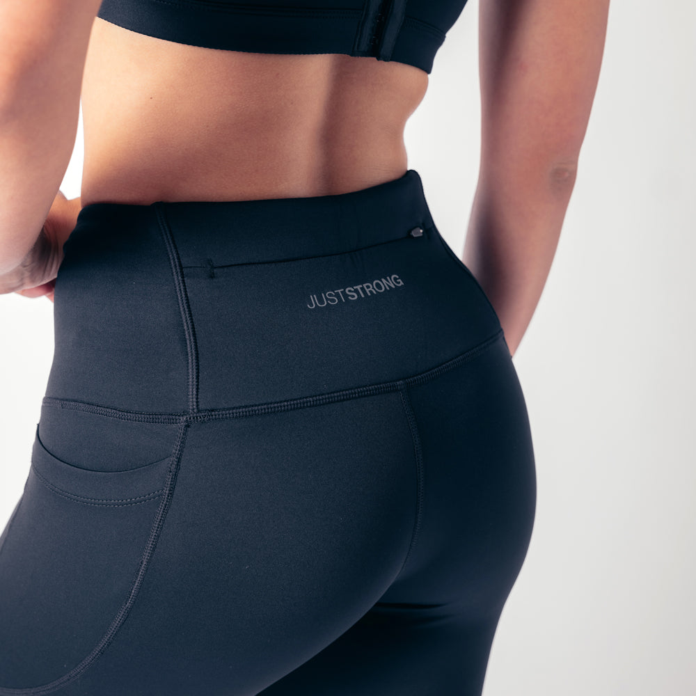 High Rise Capri Genesis Leggings - Black Onyx