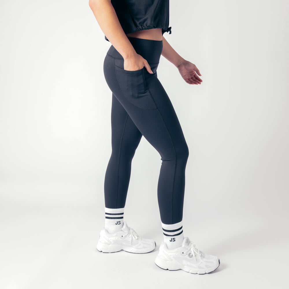 Mid Rise Genesis Leggings - Black Onyx